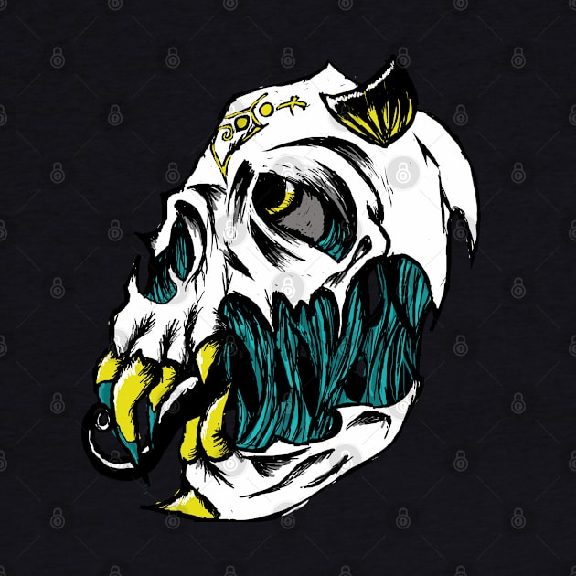 80s Demon Skull Tattoo by PoesUnderstudy